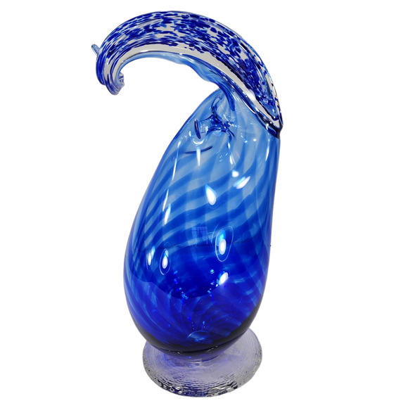 Blown Glass Ram Bighorn Sheep Wild Mountain Goat Ibex Blue 12"‎ Art Figurine VTG - Picture 4 of 16